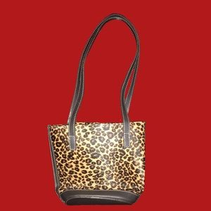 Pleather cheetah print mini bag